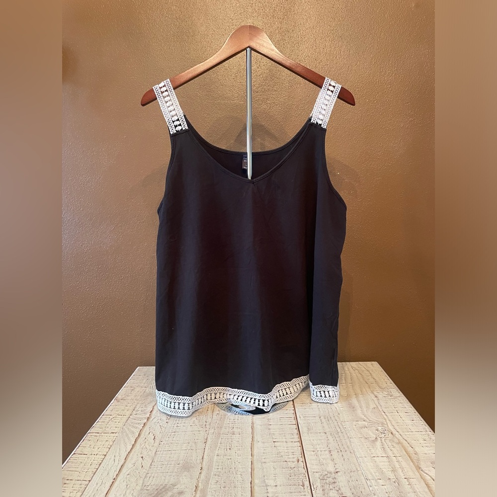 Chic Black Camisole with Embellished Straps